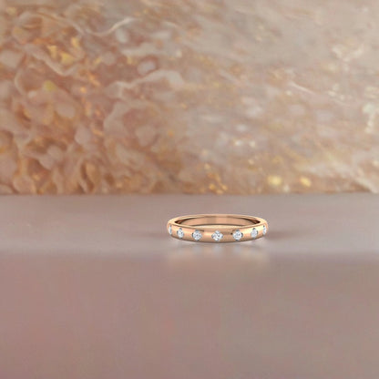 Flush Set Flower Diamond Ring