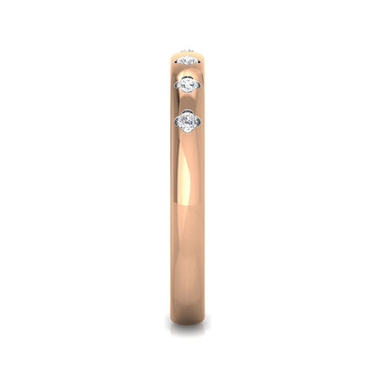 Flush Set Flower Diamond Ring