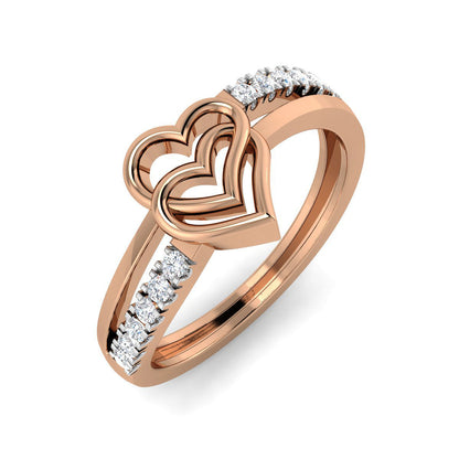 Interlocked Heart Double Band