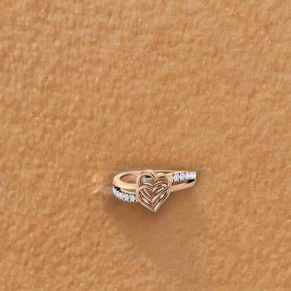Interlocked Heart Double Band
