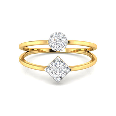 Classic Geometric Diamond Double Band