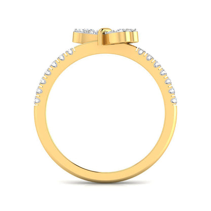 Ribbon Top Diamond Ring