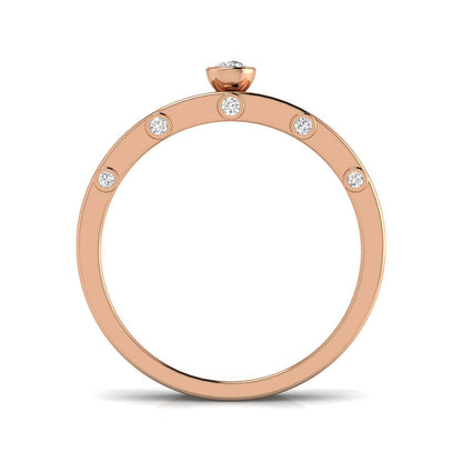 Bezel Set Quintet Ring