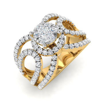Dazzling Flower Top Diamond Ring