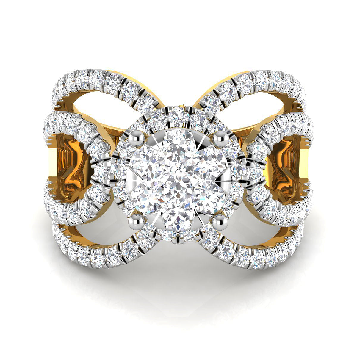 Dazzling Flower Top Diamond Ring