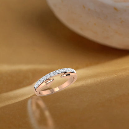 Diamond and Gold Banded Ring