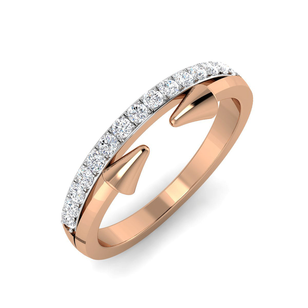 Diamond and Gold Banded Ring