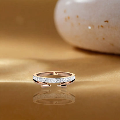 Diamond and Gold Banded Ring