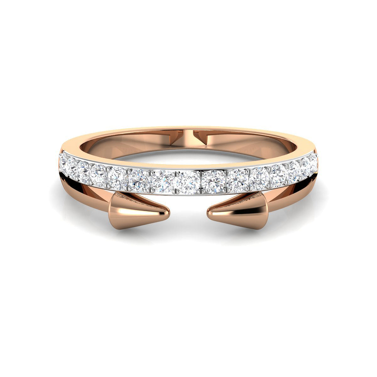 Diamond and Gold Banded Ring
