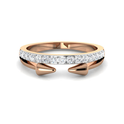 Diamond and Gold Banded Ring