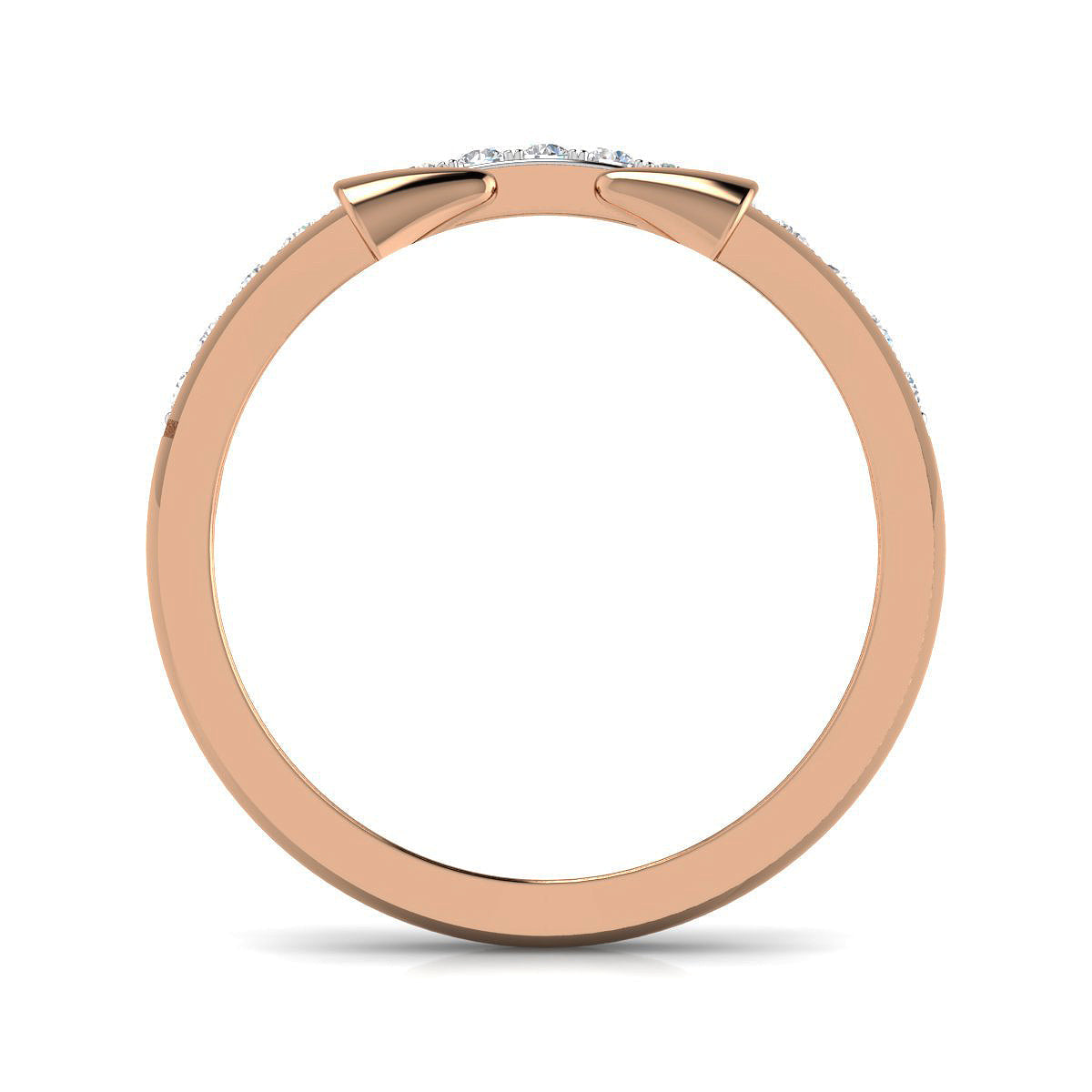 Diamond and Gold Banded Ring