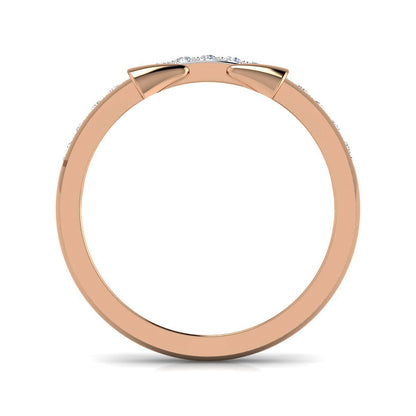 Diamond and Gold Banded Ring