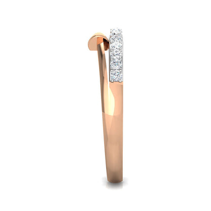 Diamond and Gold Banded Ring