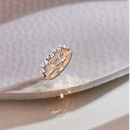 Cozy Hearts Diamond Ring