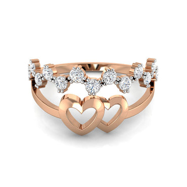 Cozy Hearts Diamond Ring