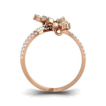 Pear and Marquise Curved Ring