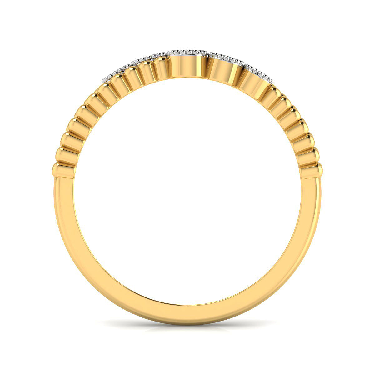 Two Row Stylized Diamond Ring