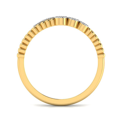 Two Row Stylized Diamond Ring