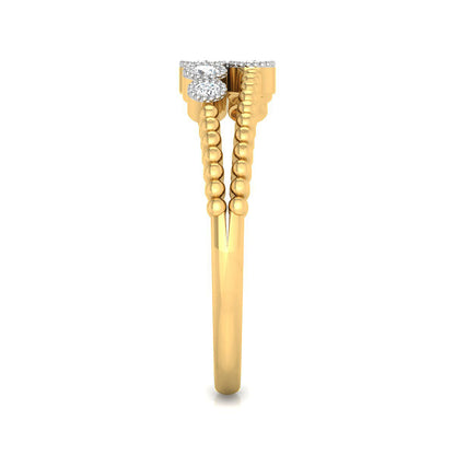 Two Row Stylized Diamond Ring