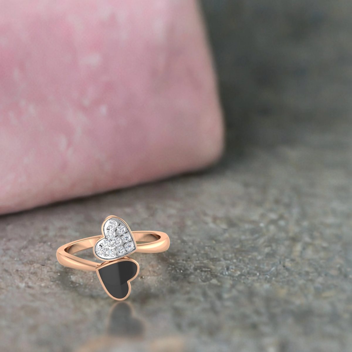 Mystic Double Heart Ring