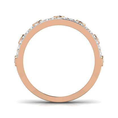 Three Row Brilliant Diamong Ring