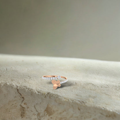 Butterfly Top Diamond Ring