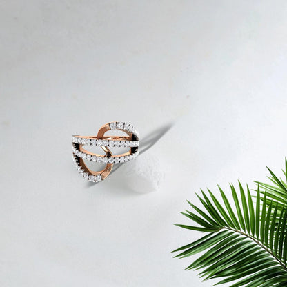 Interlooped Diamond Bands Ring