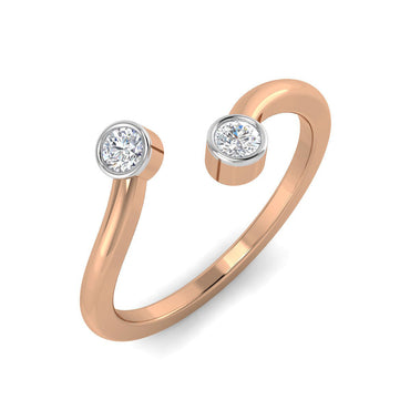 Solitaire Duo Open Top Ring