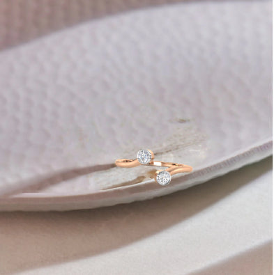 Solitaire Duo Open Top Ring
