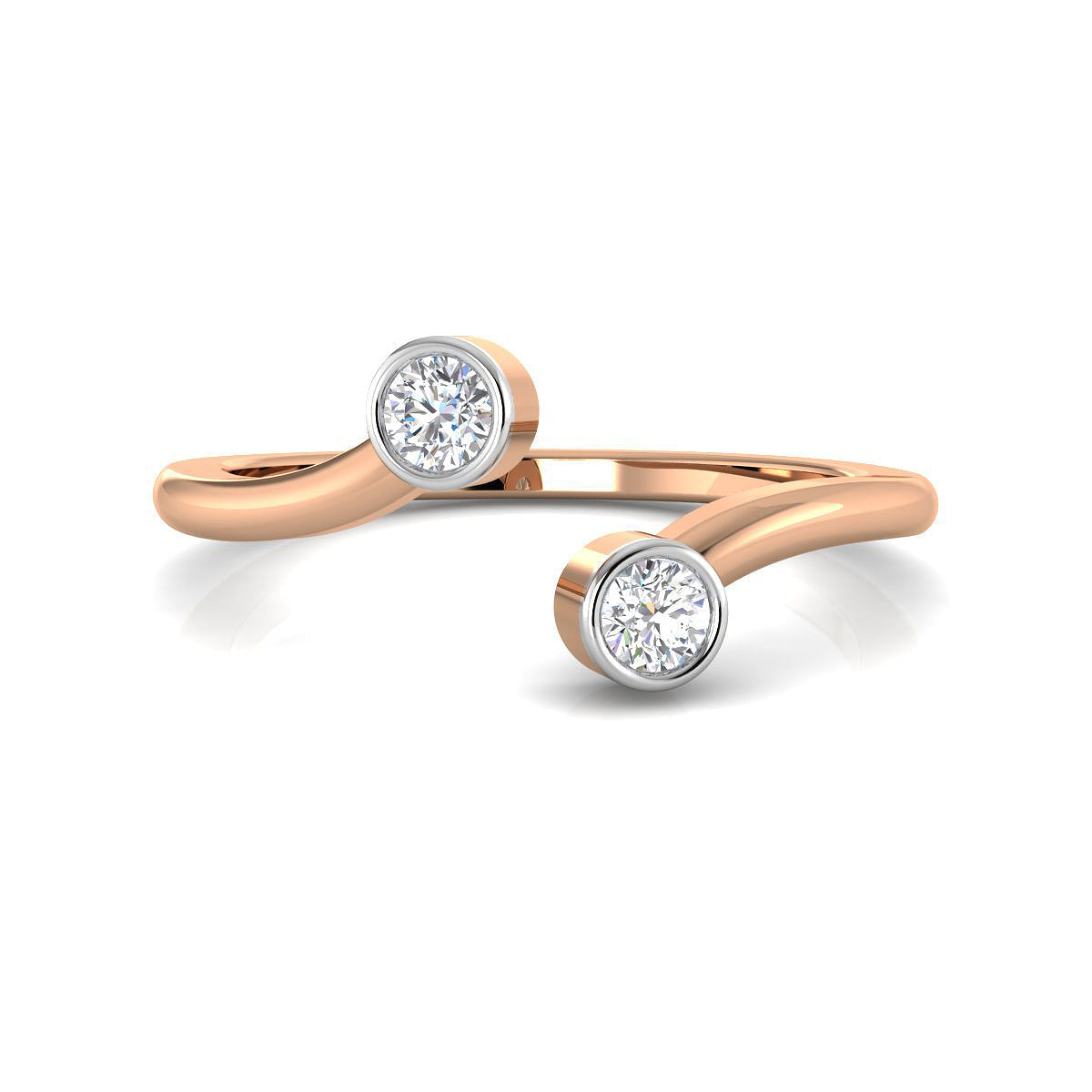 Solitaire Duo Open Top Ring