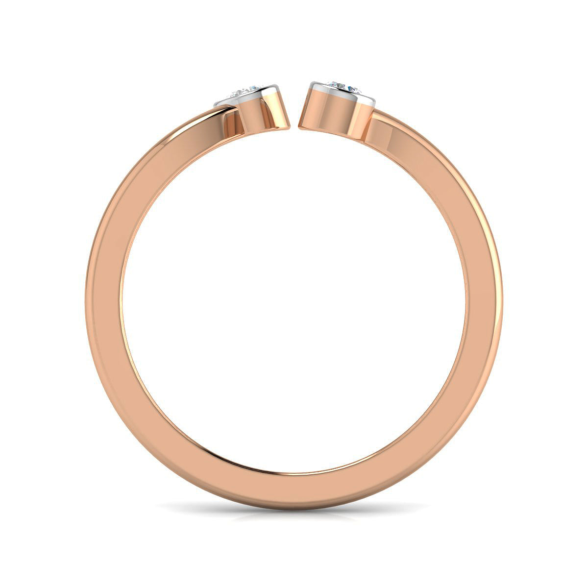 Solitaire Duo Open Top Ring