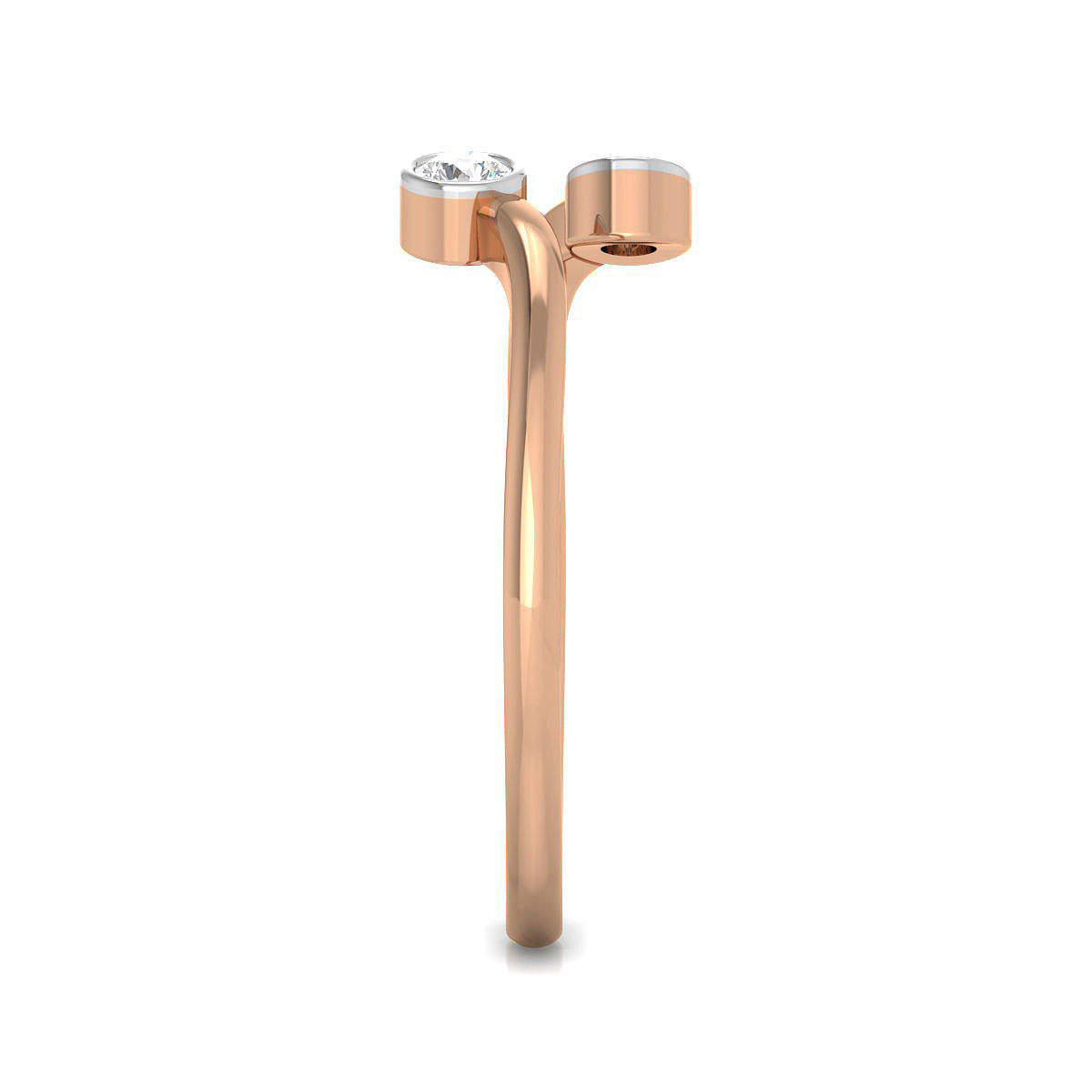 Solitaire Duo Open Top Ring