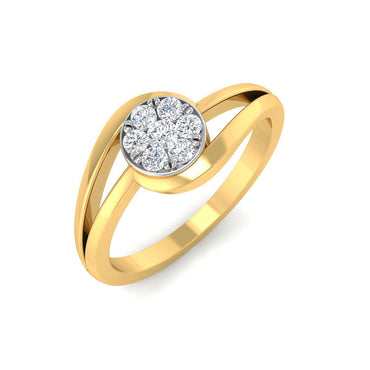 Multi-layer Swirl Diamond Ring