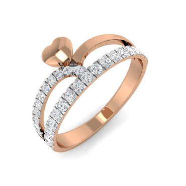 Heart Top Scallop Double Band