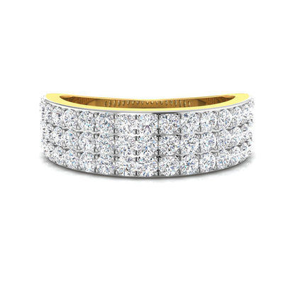 Classic Three Row Diamond Ring