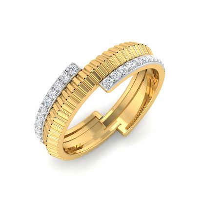 Halfway Diamond and Gold Ring
