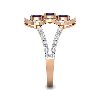Quartet Sapphire Diamond Ring