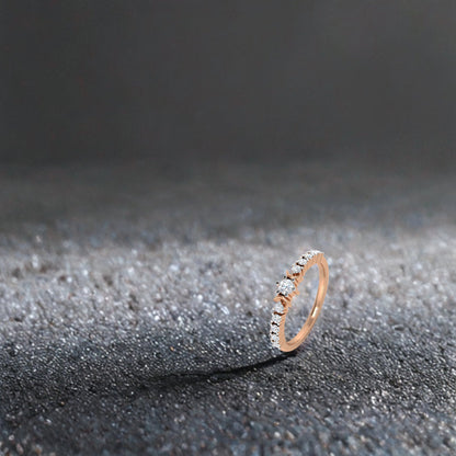 Elegant Crescents Diamond Band
