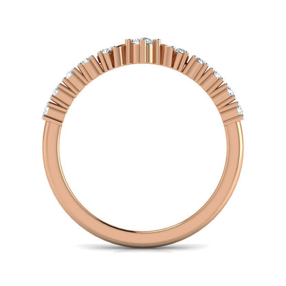 Elegant Crescents Diamond Band