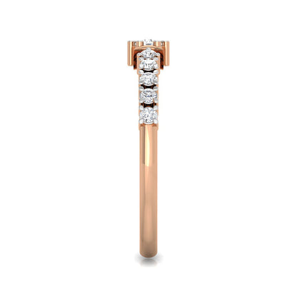 Elegant Crescents Diamond Band