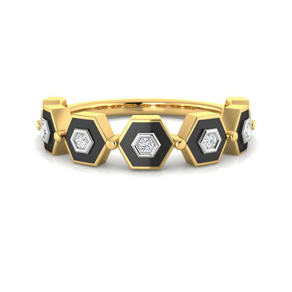 Septet Hexagon Diamond Ring