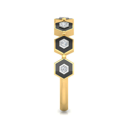 Septet Hexagon Diamond Ring